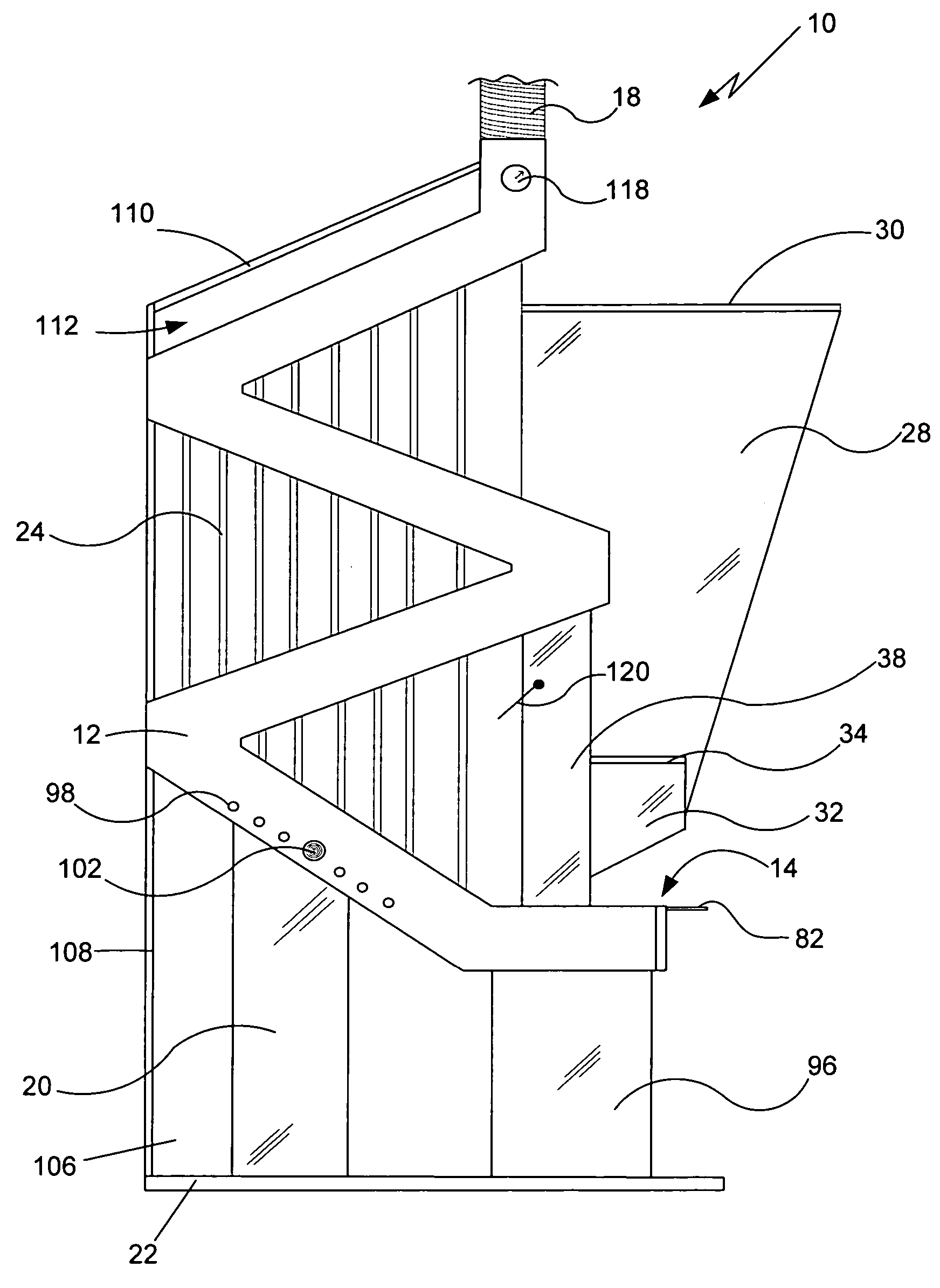 Analytics for US Patent No. 7861707, Gravity feed natural draft pellet stove